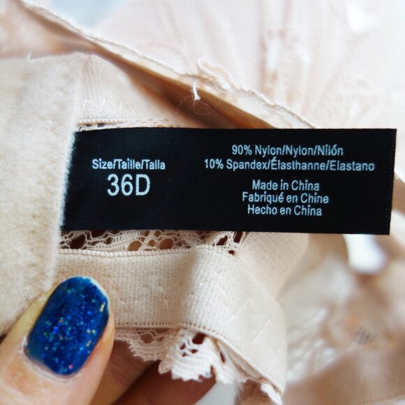 Rene Rofe 3-Pack Push up Bras Blush Pink White Tan Lace Multiway (36D) NWT! - Picture 13 of 13